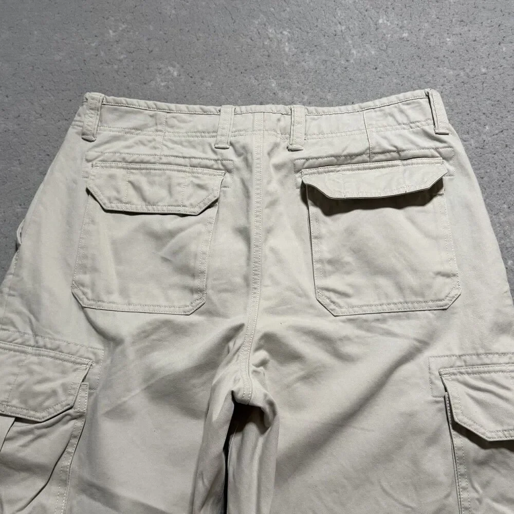 Vintage Gap Cargo Paratrooper Pants Men’s 35x30 Beige Baggy Y2K Skater Mall Punk